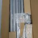 Curtain Rods for Windows 16 to 144 Inches Adjustable Length 1 Inch Diameter Window Curtain Rod with Aluminium End Cap, Silver Gray