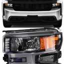 Halogen Headlight Compatible With 2019-2021 Chevy Silverado 1500 Left Driver Side