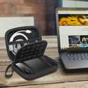 Lacdo Hard Drive Carrying Case for UnionSine Ultra Slim Portable External Hard Drive 250GB 320GB 500GB 750GB 1TB 2TB 4TB 5TB USB 3.0 HDD 2.5 Inch EVA Shockproof Travel Bag, Water Resistant, Black