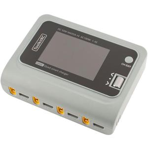 ToolkitRC Q4AC 4 x 50W 5A 1-4S Lipo AC 100W DC Smart Lithium Battery Balance Charger US Plug 4 Port DC Smart Discharger