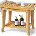 Bamboo Shower Bench, Bathroom Bench, Small Bench, Sauna Bench, Corner Bench, Wooden Shower Bench, Shower Stool Wood, Bathtub Bench, Spa Benches