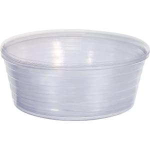 MECCANIXITY Plant Pot Saucer 14 Inch Plastic Round Flower Drip Tray for Indoor Outdoor, Clear Pack of 10 (35.5x12.5cm)