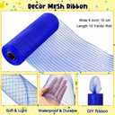Threlaco 24 Rolls Easter Mesh Ribbon for Wreath Decor Mesh Craft Metallic Foil Decor Ribbon for Easter Wedding DIY Wrapping Raft 6 Inch x 30 Feet