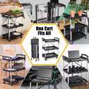 EAST MOUNT Portable Folding Service Cart - Rolling Utility Foldable Cart with Wheels for Warehouse Home Workshops Garages Restaurants Offices