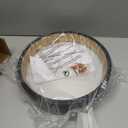 DAKASON LED Flush Mount Ceiling Light Fixture 12.5'' 25W 1500LM, 3000/4000/5000K CCT Selectable, Painted Woodgrain and Black Frame, Dimmable Modern LED Ceiling Light for Kitchen, Hallway, Living Room