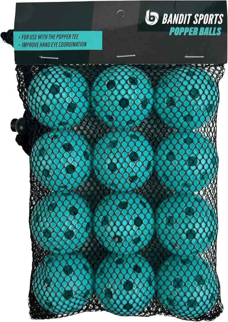Popper Mini Plastic Baseballs, Made of Impact Resistant and Rebounding Material, Practice Baseballs for Baseball & Hitting Ball Training (Pack of 12 Mini Baseball Training Balls)