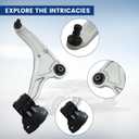 2PCS Front Lower Control Arms w/Ball Joint for 2013 2014 2015 2016 2017 Ford Fusion, 2013-2018 Lincoln MKZ, Front Suspension Kit Assembly Replace K623000 K623001
