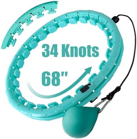 OurStarry 34 Knots Weighted Workout Hoop Plus Size, Smart Waist Exercise Ring for Adults Weight Loss