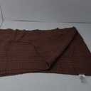 PiccoCasa Cotton Cable Soft Couch Decorative Knitted Throw Blanket, Dark Brown, 47"x71"