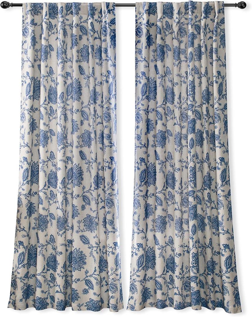 DriftAway Linen Floral Paisley Navy Blue Blackout Curtains for Living Room Bedroom 84 Inch Length 2 Panels Lined Back Tab Window Drapes Thermal Farmhouse Country Jacobean Curtains DriftAway Linen Floral Paisley Navy Blue Blackout Curtains for Living Room Bedroom 84 Inch Length 2 Panels Lined Back Tab Window Drapes Thermal Farmhouse Country Jacobean Curtains