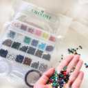 600pcs Natural Round Stone Beads, 4mm Loose Beads for Jewelry Making - Smooth Stone Spacers for Friendship Bracelets, DIY Craft Box