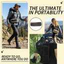 12" Portable Collapsible Stool - Folding Chair with Storage Pouch, Convertible Satchel for Hands-Free Carry & Supports 265Lbs, Ultralight for Hiking, Fishing, Camping, Festivals (Khaki, Standard)