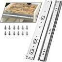 1 Pair Soft Close Drawer Slides Side Mount 12 14 16 18 20 22 24 Inch 100 lb Load Capacity Self Closing Full Extension Rails Ball Bearing Cabinet Kitchen Runners Dresser Glide