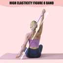 Figure 8 Resistance Bands, 8-Shaped Exercise Band for Women Arms Shoulder Back Legs Stretching Pilates Yoga