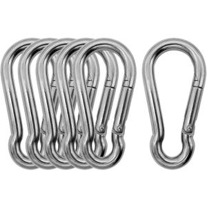 Marine Grade 316 Stainless Steel Carabiners Heavy Duty, Durable & Rust-Free Clips for Gym, Swing, Dog Leashes, Hammocks, Keychains, and More