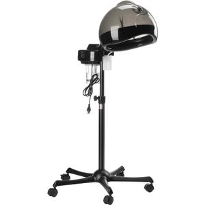 VEVOR Standing Hair Steamer for Deep Conditioning, Professional 11.81-inch Hooded Ionic Hair Steamer with 2 Modes, Height-Adjustable Hair Steamer with Timer, 5 Wheels (2 Lockable) for Home Salon Use