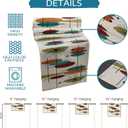 Table Runners 36 inches, Retro Modern Mid Century Wedding/Coffee Table Runner, Farmhouse Style Table Linen Cloth for Dinning Holiday Party Indoor Outdoor Decor, Heat-Resistant, Abstract Lines