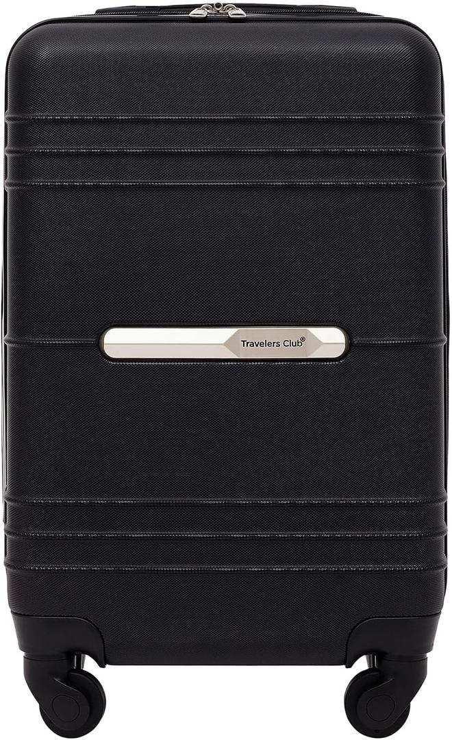 Travelers Club 22" Richmond Spinner Carry-On Luggage, Black, 13.4" X 8.6" X 20"