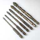 3 x Four-Flute Sawtooth Eccentric Drill Bit Multifunction Four Edged Serrated Eccentric Drill 4-Flute High Hardness Four Edged Serrated Drill Bit Set 4/5/6/8/10/12mm for Concrete Tile Ceramic Wood