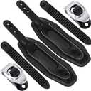 Soulchen 2 Pcs Snowboard Bindings Ankle Straps Replacement Black 11 x 3 Inches Ski Board Ankle Straps Snowboard Bindings Tool for Ski Boot Tool Skiing Skateboard Universal Accessories