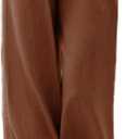 Tanming Wide Leg Linen Pants for Women Summer Flowy High Waisted Beach Palazzo Trousers (Orange, L)