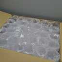 Qinyoung 100 Plastic Vintage Drinking Glasses 8.5oz Stemless Retro Embossed Wine Glasses Shatterproof Reusable Cups for Baby Shower Wedding Reception Grand Event Party (Clear)