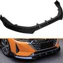 Compatible with Nissan Sentra Sedan All Models 2024 2025 Front Bumper Lip 3PCS Front Splitter Painted Glossy Black, Automotive Front Lower Chin Lip Air Dams Exterior Body Kits