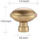 Ravinte 2 Pack 1-1/4 Inch Diameter Kitchen Cabinet Knobs Champagne Bronze Dresser Knobs Round Solid Cabinet Drawer Pulls for Kitchen Cupboard Hardware