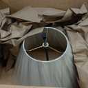 Aspen Creative 32017A Transitional Hardback Empire Shaped Spider Construction Lamp Shade in Off White, 15" wide (7" x 15" x 11")