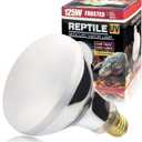 LUCKY HERP 125 Watt UVA+UVB Vapor Heat Lamp Bulb, High Intensity Self-Ballasted Heat Basking Lamp/Bulb/Light for Reptile and Amphibian, Sun Lamp for Bearded Dragon Lizard Turtle