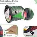 A Anleolife 3-Pound Heavy Duty Sawtooth 140-mil-by-328-ft Dual Core String Serrated Trimmer Line Spool for Walk Behind Wheeled Mowers with Built-in Line Cutter