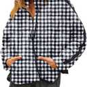 Gacaky Women's Baggy Lightweight Zip Puffer Jacket Warm Winter Down Coat with Pockets (S)