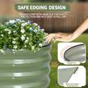 Galvanized Raised Garden Bed Outdoor- Raised Beds for Gardening| Metal Planter Box, Steel Raised Garden Bed Kit with Safety Edging and Gloves for Vegetables, Flower, Herbs (4x2x1FT, Green)