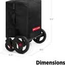 Radio Flyer Voya Quad Stroller Wagon Travel Cover, Black, Protective Travel Bag with Comfort Grip Handles, Durable Design, Compatible with Voya Quad Wagon, Essential Stroller Accessories