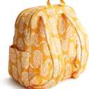 Vera Bradley Women's Bancroft Backpack - Premium Cotton, Iconic Paisley Sunflower, One Size