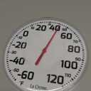 La Crosse 104-1522 8" Round Analog Dial Thermometer, White