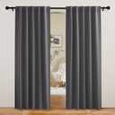 RYB HOME Blackout Curtains 80 inches Long Thermal Insulating Large Window Curtains for Living Room Sliding Glass Door Dining Home Office Backdrop, Grey, W 42 x L 80 per Panel, 2 Panels