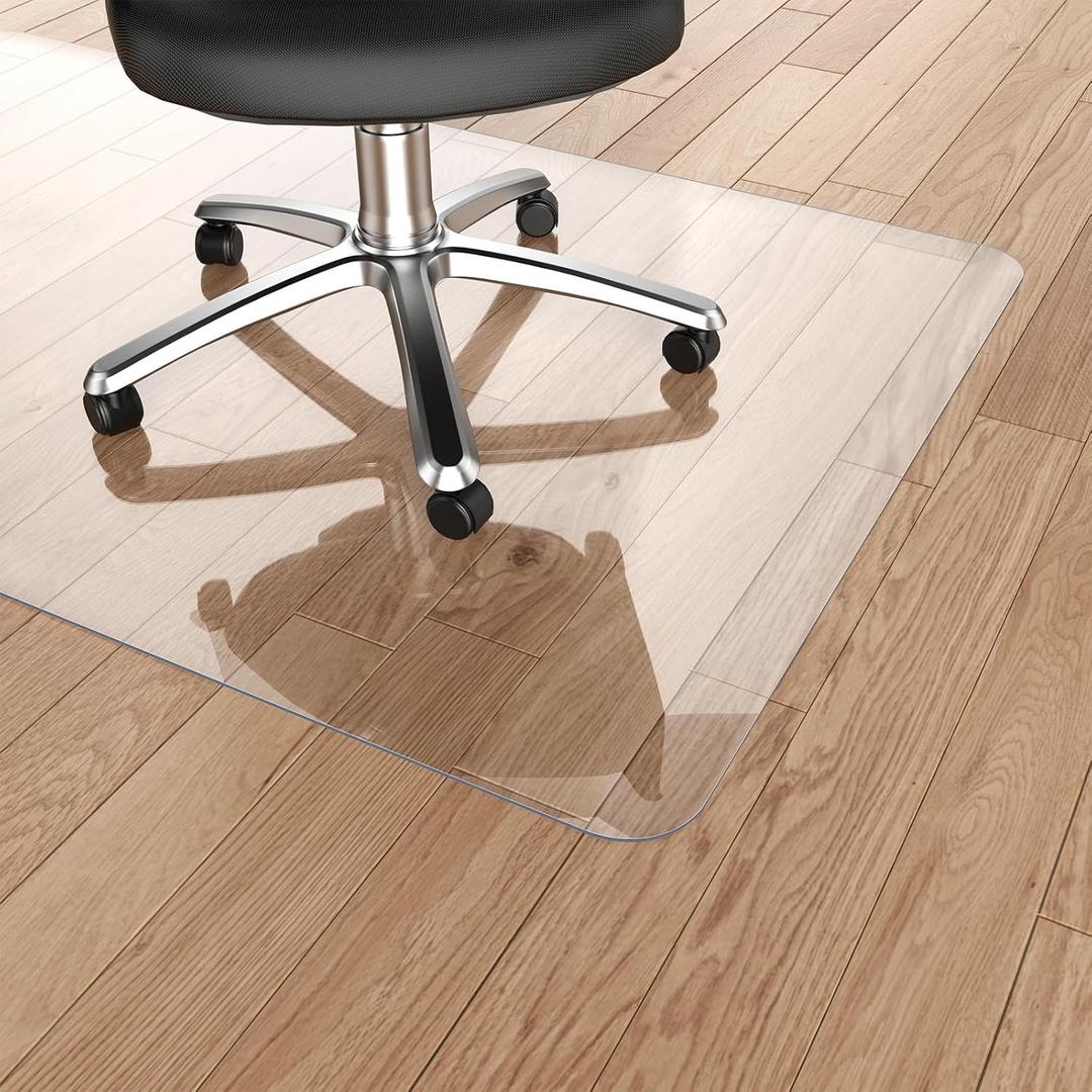 Warmstar Clear Office Chair Mat for Hardwood Floor, 30"x48" Plastic Floor Mat Rolling Mat for Office Chair, Desk Chair Mat Wood Tile Floor Mat for Office & Home