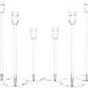 Tall Candlestick Holders Acrylic Clear Taper Candle Stand Bundle for Table Centerpiece Suitable for 3/4 & 7/8 Inch Electronic LED Candles for Home Decor Wedding Party (6 PCsTaper Candle Holders)