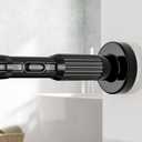 MEXAU Tension Curtain Rod 41-146”, Heavy Duty Black No Drill Shower Rod