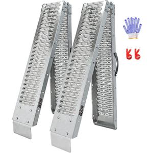 BEJONI 83" Folding Truck Ramps, 960 Lbs Capacity Heavy Duty Loading Ramps for Lawn Mower, Portabe Anti-Slip Steel Loading Ramps for Pickup Trucks, ATV, UTV, Motorcycle, Trailer, Dirt Bike, 2-Pack (83'' L-Usable Height: under 30'')