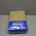 MIULEE Yellow 100% Blackout Linen Curtains 120 Inch 2 Panels Set Double Sided No Coating Pinch Pleated Back Tab Black out 10 FT Extra Long Thermal Insulated Bedroom Living Room Darkening Window Drapes