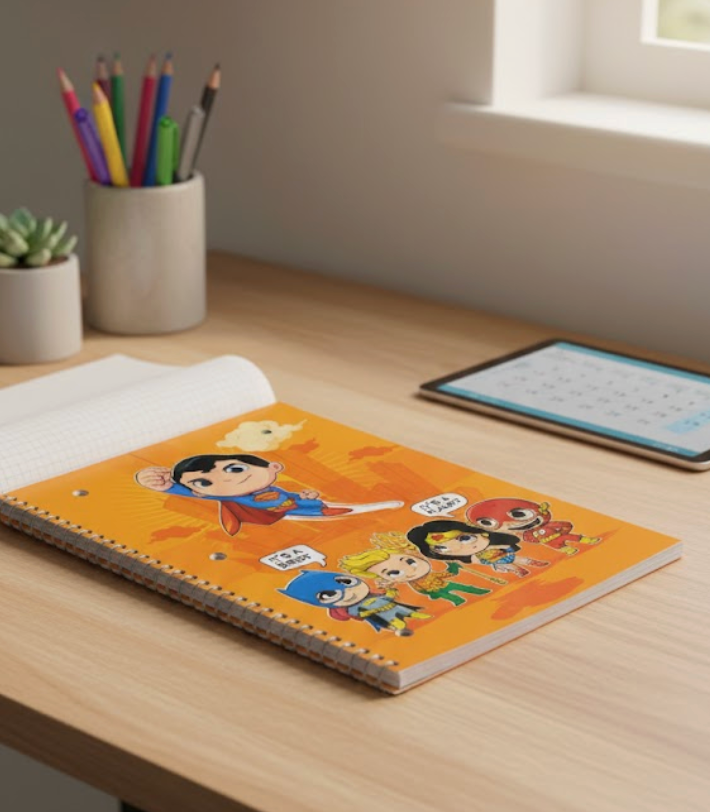 Notebook Superheroes 70 Sheets 5 Pack