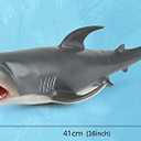 SmilerSmile Simulated Ocean Big Animal, One pc 15 Inch Soft Filled Rubber Sea Educational Toys (Great White Shark)