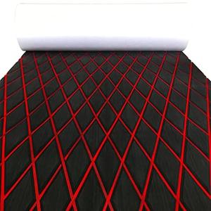 KXKZREN EVA Foam Boat Flooring Decking Sheet 6mm Thick Diamond Anti-Slip Marine Flooring Mat Self Adhesive Deck Pad for Bass Boat Yacht Motorboat RV Cooler Tops, 74.8"x27.6"