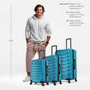 InUSA ENDURANCE Luggage with Spinner Wheels | Spacious Durable Lightweight Hardshell Suitcase, Travel Sets with Handle and Trolley | (20in, 24in, 28in) 3 Piece Luggage Set | Teal