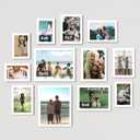 Heimlove White Collage Picture Frames Set of 12,Two 8x10,Two 6x8,Four 5x7,Four 4x6 Photo Frames,Gallery Wall Frame Set for Wall Mount or Tabletop Display
