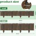 Wood Garden Edging for Landscaping Flat Panel Fence Border for Flower Beds, Decorative Wooden Stakes for Lawn & Pathway, Durable Natural Wood Design for Outdoor Use, 5.9 in H x 4.0 ft L (3 Pack)