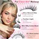 Goddvenus Lash Clusters Kit Wispy Eyelash Clusters Lashes Natural DIY Lash Extension Kit 10-16mm Cluster Eyelash Extensions Kit 300pcs C Curl Individual Lashes Cluster Eyelash (With Tweezers)