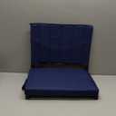 Stadium Seat for Bleachers with Back Support, Portable Bleacher Seat with Wide Comfy Padded Cushion, Metal Hook, Folding Stadium Chair with Shoulder Strap, Carry Handle, Cup Holder (Blue)